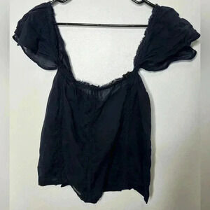 Paige 100% Cotton Off Shoulder Top Size Large